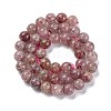 Natural Strawberry Quartz Beads Strands G-J373-16-9mm-5