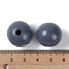 Animal Themes Printed Wood European Beads WOOD-M013-01G-3