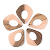 Opaque Resin & Walnut Wood Pendants RESI-S389-016A-C02-1