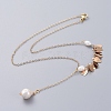 Single Pearl Pendant Necklaces NJEW-JN02710-03-1