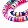 Handmade Polymer Clay Beads Strands X-CLAY-R089-6mm-096-3