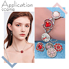 24Pcs 2 Colors Alloy Rhinestone Snap Buttons BUTT-AR0001-33-5