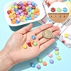 100Pcs Smiling Face Transparent Acrylic Beads MACR-YW0003-47A-4
