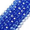 Electroplate Transparent Glass Beads Strands EGLA-A035-T10mm-A14-1