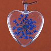 Heart Alloy Glass Pendants X-GLAA-Q049-25mm-03P-2
