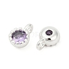 Brass Pave Cubic Zirconia Pendants KK-H204-03S-03-2