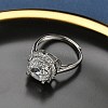 925 Sterling Silver Micro Pave Cubic Zirconia Finger Rings RJEW-B134-01B-03-3