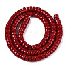 Opaque Solid Color Glass Beads Strands GLAA-N026-3x6mm-06-2
