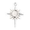 Rack Plating Brass Pendant Cabochon Settings LS-KK-E067-29P-2