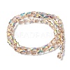 Transparent Electroplate Glass Beads Strands GLAA-Q099-J01-07-2