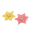 Glass Seed Beaded Pendants PALLOY-MZ01360-2