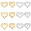 12Pcs 2 Colors Ion Plating(IP) 201 Stainless Steel Pendants STAS-UN0029-75-1