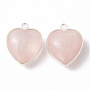 Natural Rose Quartz Pendants G-C005-01S-15-3