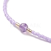 Natural Gemstone Braided Bead Bracelet Sets BJEW-JB08953-7