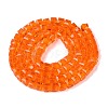 Transparent Glass Beads Strands GLAA-R041-8x8mm-A03-2