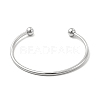 Classic 201 Stainless Steel Cuff Bangles for Women BJEW-P289-01P-2
