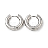 Tarnish Resistant 202 Stainless Steel Huggie Hoop Earrings LS-EJEW-O087-08H-P-1
