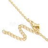 Brass Micro Pave Clear Zirconia Pendant Necklace for Women NJEW-B100-05G-3