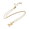 Ion Plating(IP) Initial Letter 304 Stainless Steel Pendant Necklaces NJEW-M199-01G-Z-3