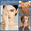 24Pcs 6 Styles 304 Stainless Steel Grooved Finger Ring Settings STAS-ME0003-12RG-4
