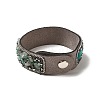 Faux Suede Snap Cord Bracelet BJEW-F428-02-5