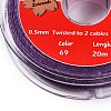 2-Ply Round Waxed Cotton Thread Cords YC-T004-01A-24-2