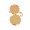 304 Stainless Steel Open Cuff Ring Findings STAS-E124-05M-G-1