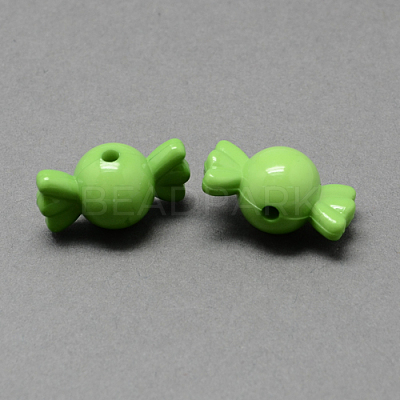 Solid Color Acrylic Beads SACR-R808-01-1