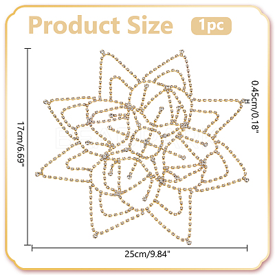 1Pc Rhinestone Mesh Headpiece Cap OHAR-WR0001-03G-1