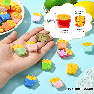 Simulated French Fries Perforated Resin Beads FIND-CJC0010-101-1