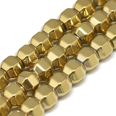Electroplate Non-magnetic Synthetic Hematite Beads Strands G-T061-50B-1