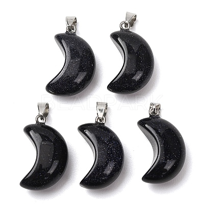 Synthetic Blue Goldstone Pendants G-F820-02L-14-1