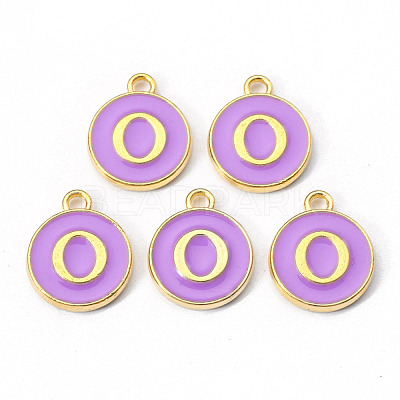 Golden Plated Alloy Enamel Charms X-ENAM-S118-10O-1