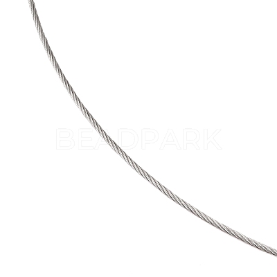Stainless Steel Wire Necklace Cord DIY Jewelry Making X-TWIR-R003-23A-1