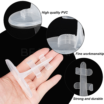 Transparent Plastic Doll Standing Bracket AJEW-WH0312-71-1