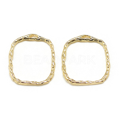 Brass Open Back Bezel Pendants KK-N200-042-1
