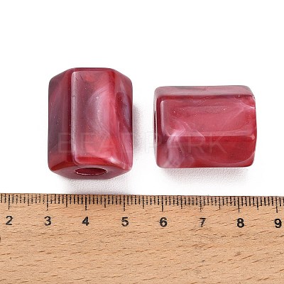 Opaque Acrylic Imitation Gemstone Beads AC-CBAE907-02-1