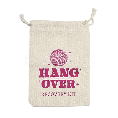 Cloth Hangover Kit Party Favor Drawstring Bags ABAG-A012-05A-02-1