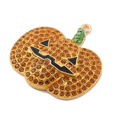 Alloy with Glass Rhinestone Pendants FIND-B033-01D-G-1
