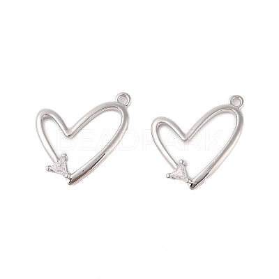 Glass Clear Rhinestone Pendants KK-N254-63P-1