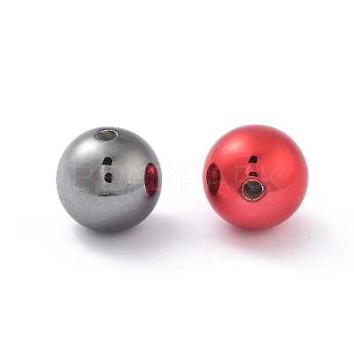Christmas Theme UV Plating Acrylic Beads PACR-B003-01C-1