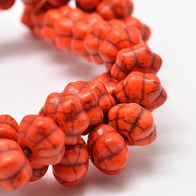 Autumn Theme Dyed Synthetic Turquoise Bead Strands G-M148-02-B-1