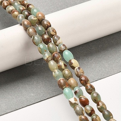 Natural Aqua Terra Jasper Beads Strands G-F765-I01-01-1