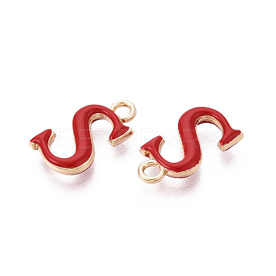Rack Plating Alloy Enamel Pendants ENAM-T024-53S-G-1