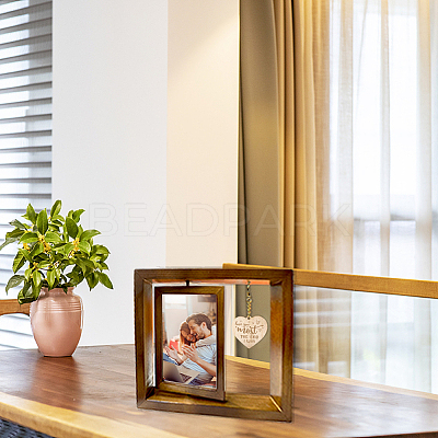 Double Sided Wooden Rotating Photo Frames with DIY Lovers
Heart DJEW-WH0056-005-1