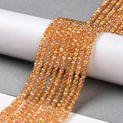 Electroplate Transparent Glass Beads Strands X1-GLAA-H021-01B-FR06-1