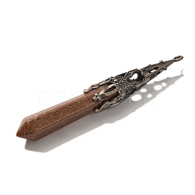 Synthetic Goldstone Pointed Big Pendants G-P560-02R-23-1