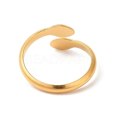 Ion Plating(IP) 304 Stainless Steel Cuff Rings RJEW-E063-23G-1