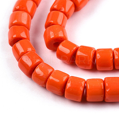 Opaque Solid Glass Bead Strands X-GLAA-N047-09-F02-1