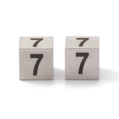 Tarnish Resistant 303 Stainless Steel European Beads STAS-G286-P07-1
